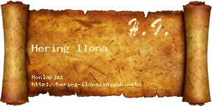 Hering Ilona névjegykártya